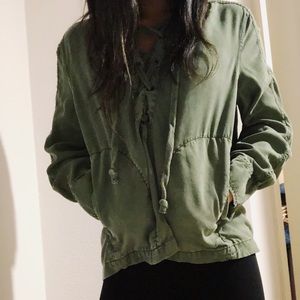 ‼️RARE‼️ American eagle army green thin hoodie
